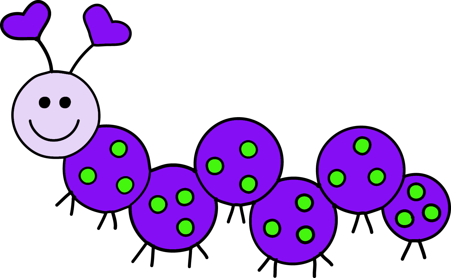 Cute Caterpillar Clip Art Clipart Free Clipart - Love Bugs Clip Art (1473x909)