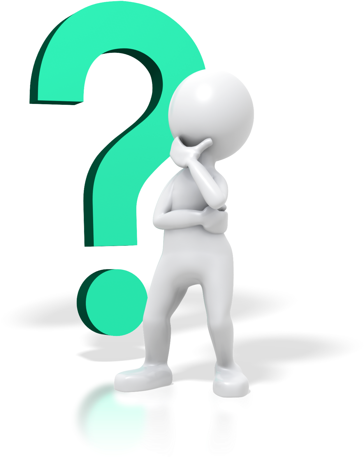 Person Thinking With Question Mark Free Clipart - Stick Man Thinking (1402x1600)