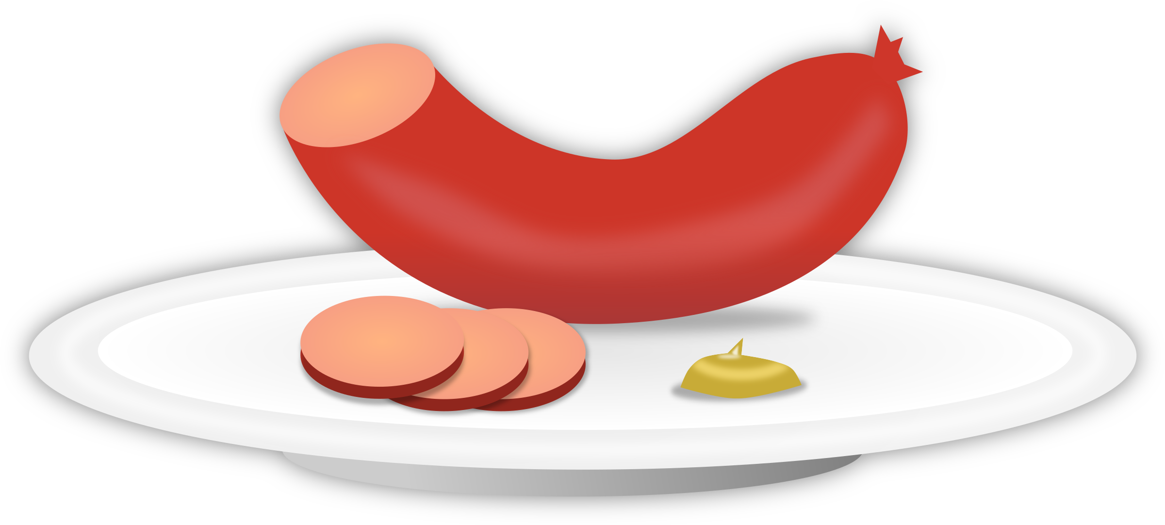 Würstchen Clipart - Clip Art (2400x1090)
