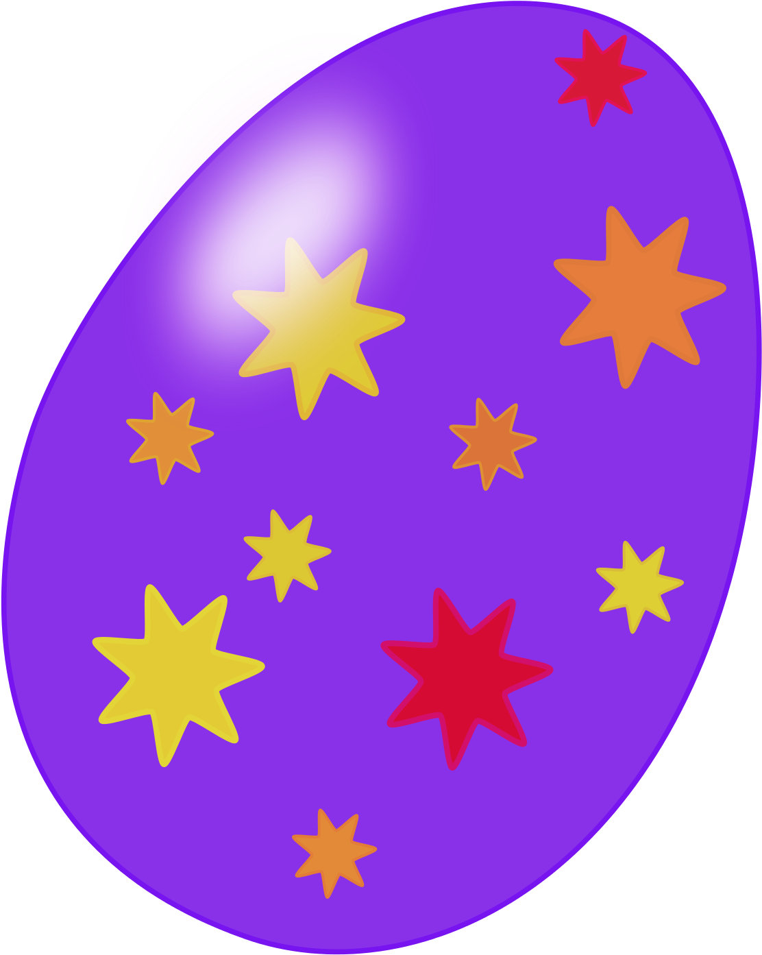 Easter Day Clip Art And Photo March Calendar - Easter Eggs With Stars (1240x1594)