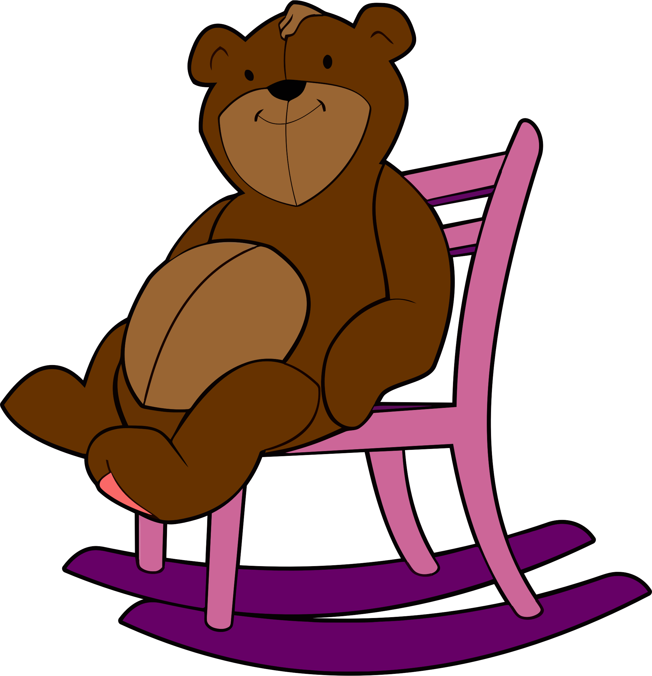 Teddybear Cartoon Images Uk - Rocking Chair Clip Art (2159x2239)