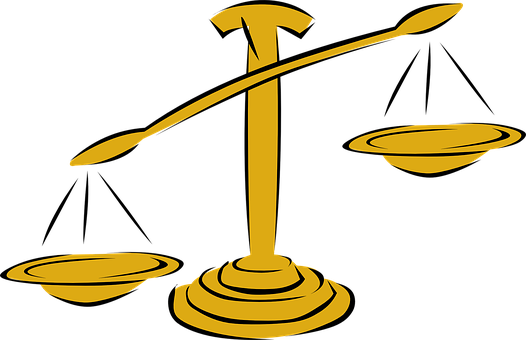Balance Scale Justice Law Judge Judicial B - Checks And Balances Png (526x340)