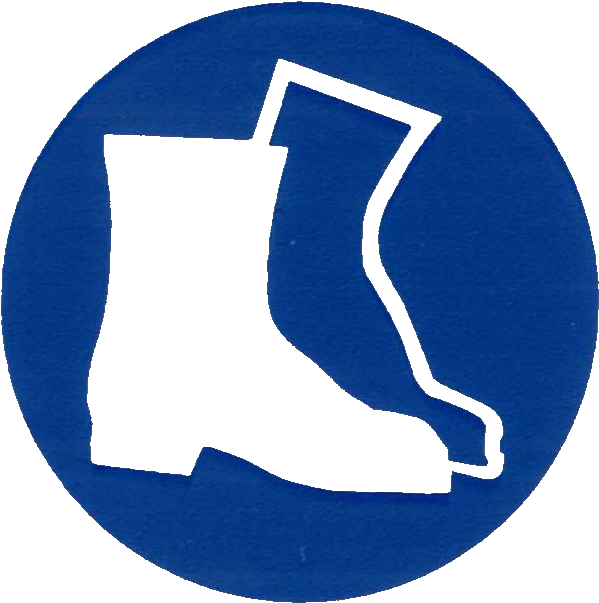Uk Unusual Ppe Symbols Free Download Clip Art On Clipart - Wear Foot Protection Sign (625x633)