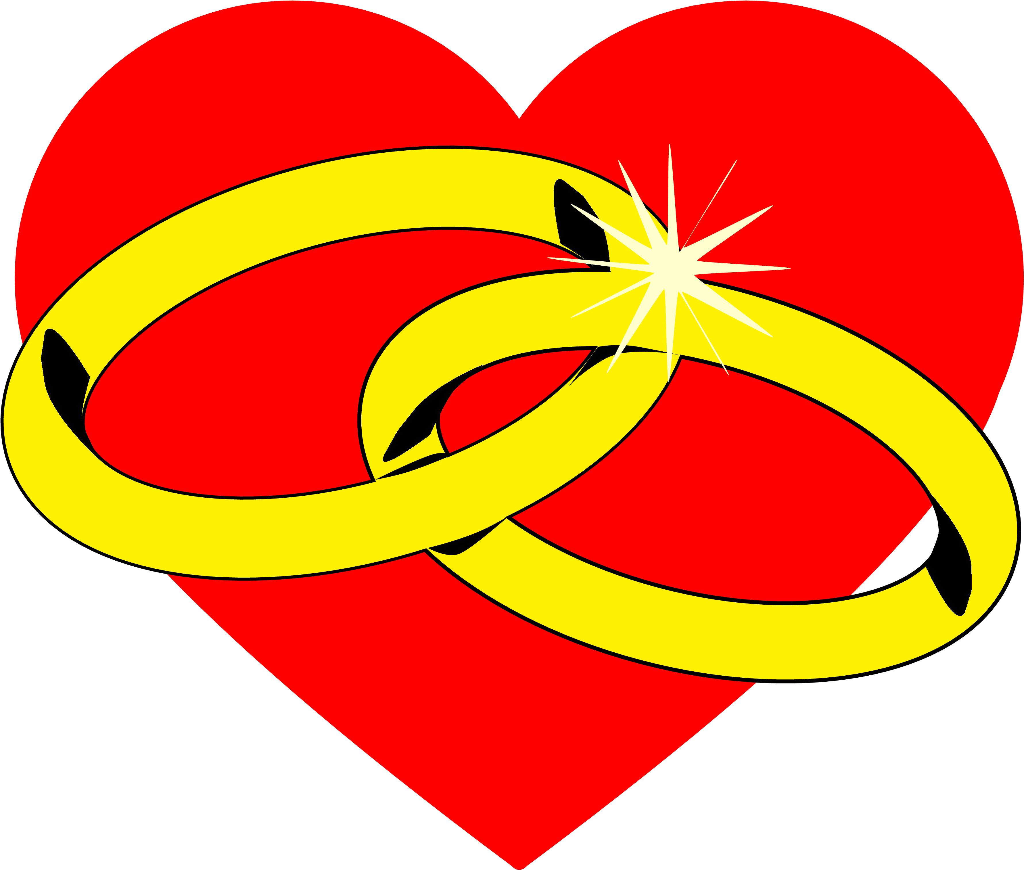 Wedding Rings Clip Art Free Clipart Panda - Wedding Rings Heart Clipart (3569x3034)