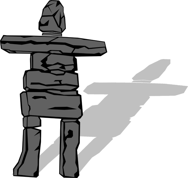 Free Vector Inuit Inukshuk Clip Art - Inukshuk Clipart (800x760)