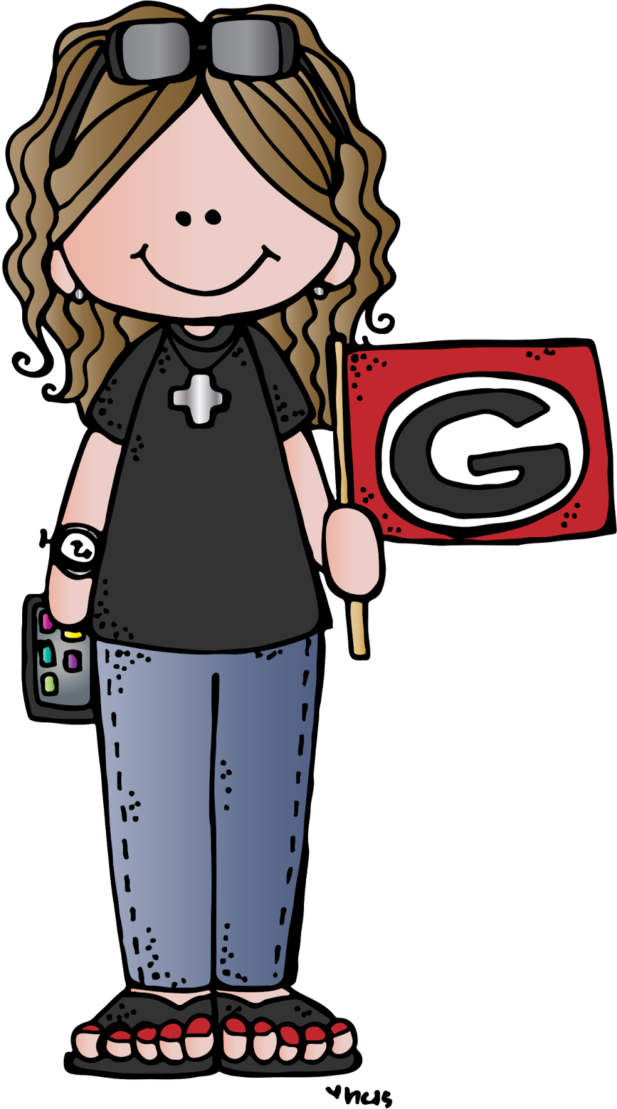 Melonheadz Clipart Free - Melonheadz Teacher Brown Hair (891x1600)