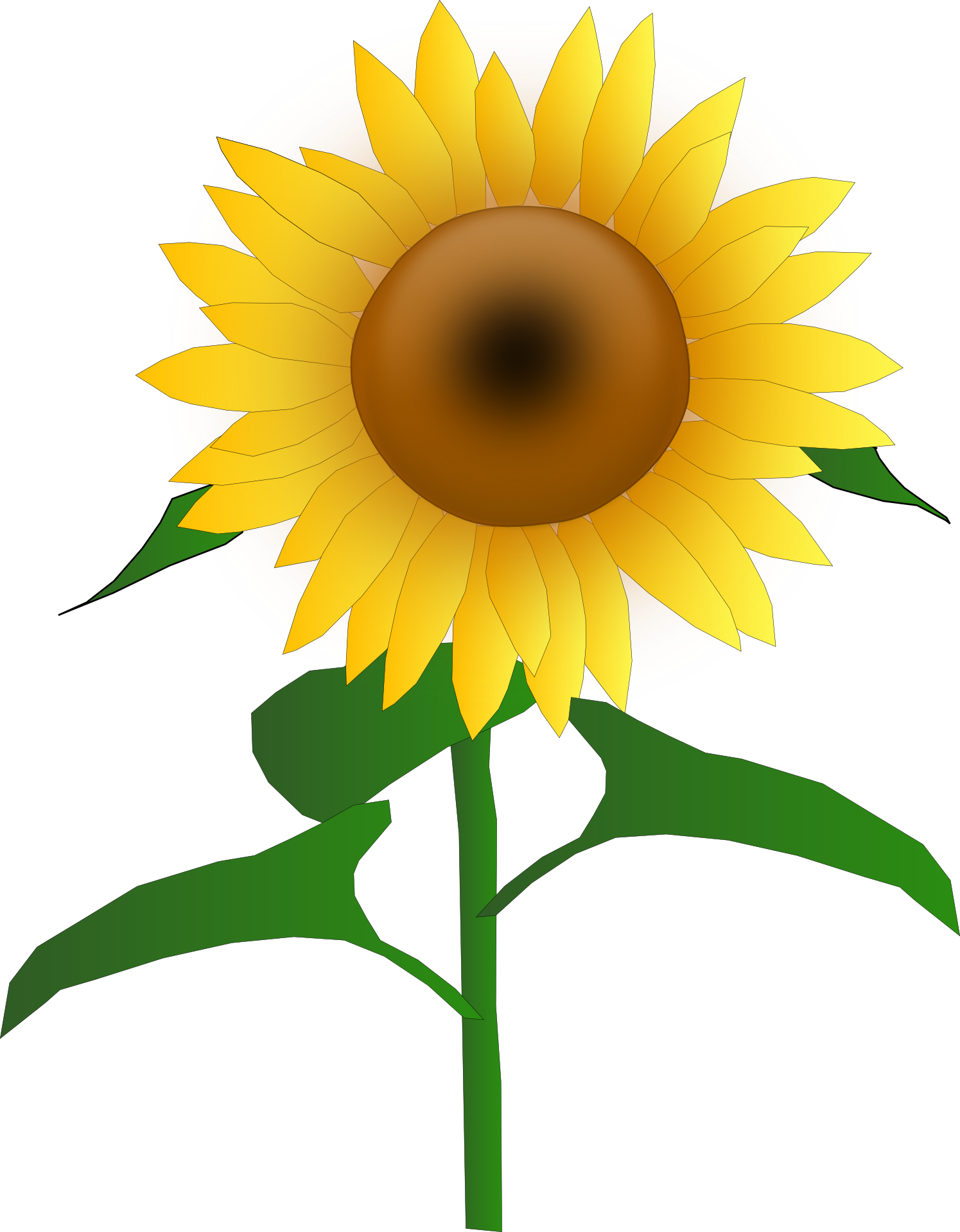 Sunflower Clipart Commercial Use - Sunflower Clipart (1495x1920)