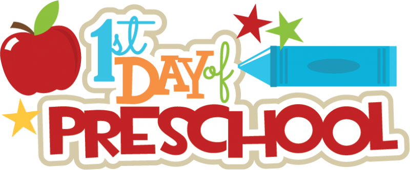 Free Printable Clip Art For Preschool - First Day At Preschool (800x333)