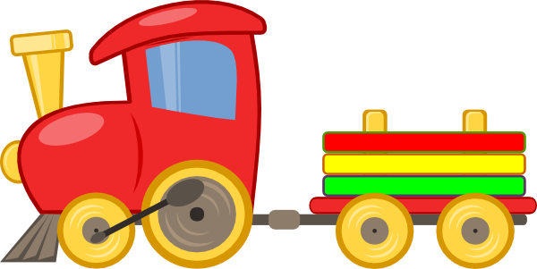 Clipart Train - Cartoon Train (600x301)
