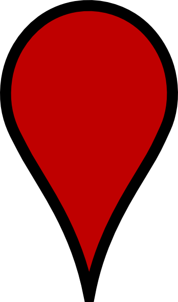 This Free Clip Arts Design Of White Google Map Pin - Google Map Red Pin (348x591)