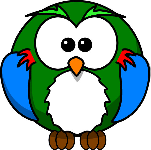 Baby Bird Clip Art At Clker - Cartoon Owl Shower Curtain (600x594)