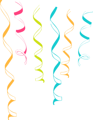 Deluxe Party Streamers Clipart Free Clip Arts Online - Streamers Clip Art (311x399)