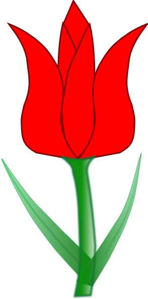 Tulip Clip Art Tulip Clip Art At Clker Vector Clip - Gambar Bunga Tulip Kartun (294x594)