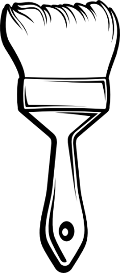 Pinsel Clipart Kostenlos - Pinsel Clipart (235x532)