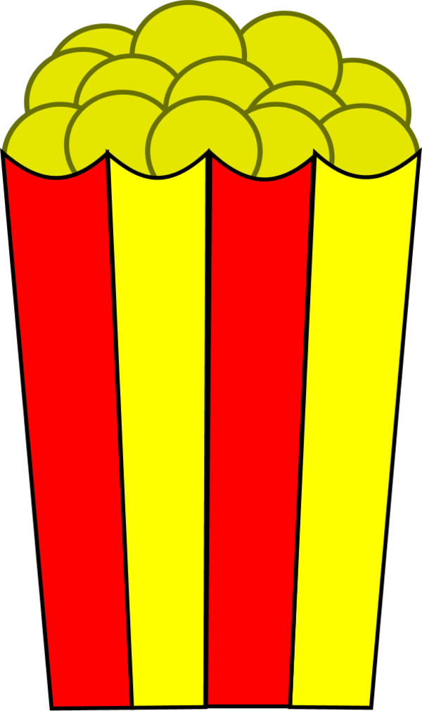 Popcorn Png Images - Popcorn Box Clip Art (600x1011)