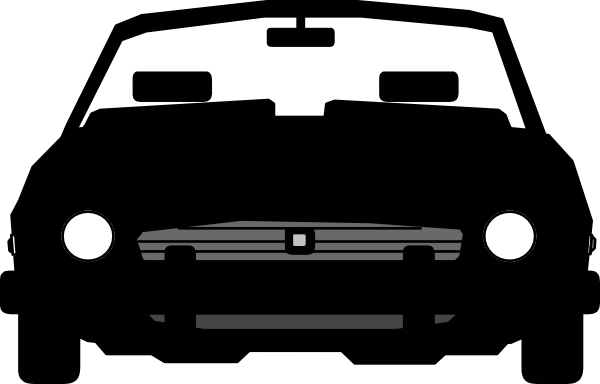 Car Clipart Front View Clip Art At Clker Com Vector - Car Silhouette Vector Front (600x384)
