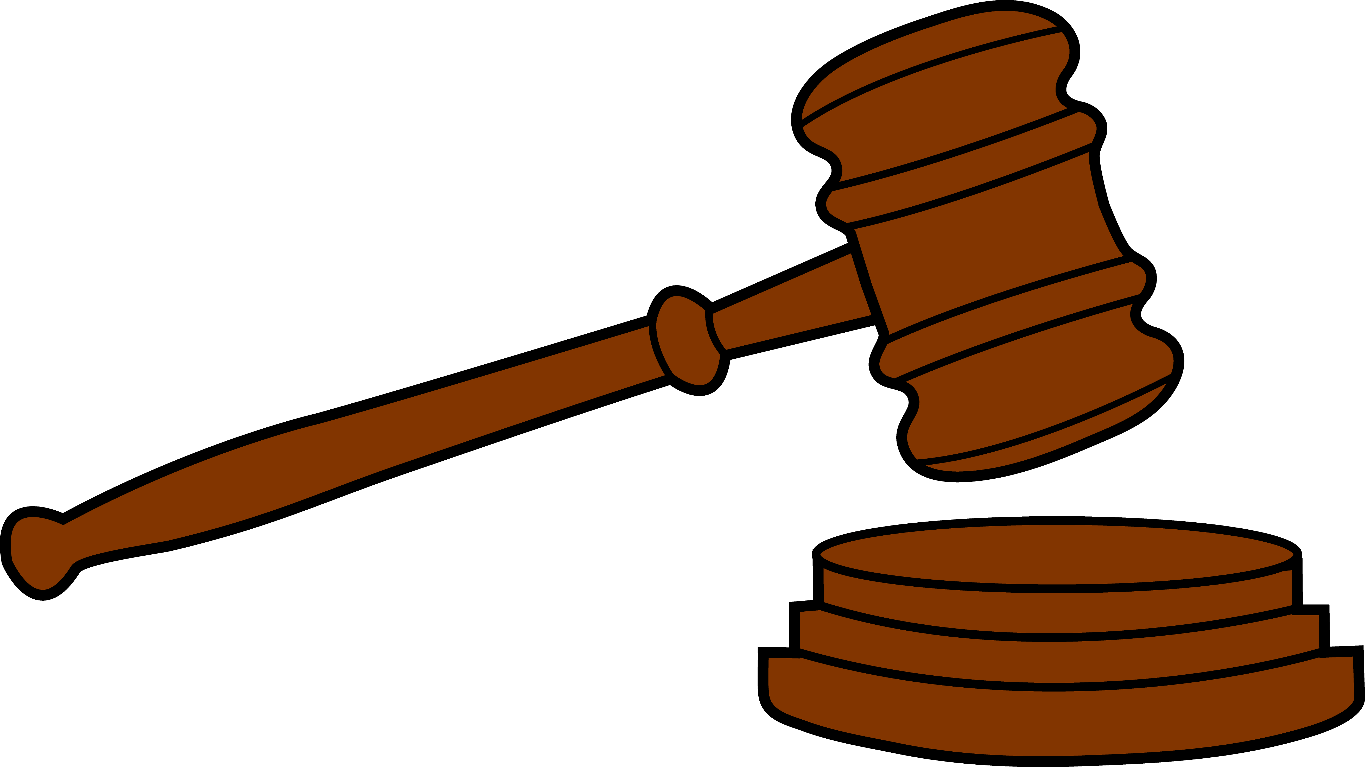 Law Clipart - Court Mallet Clip Art (5245x2947)