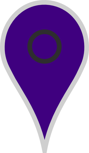 This Free Clip Arts Design Of Google Map Pointer Violet - Circle (348x598)