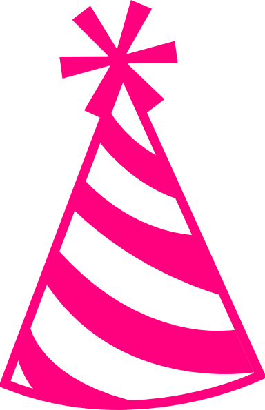Pink Hat Clip Art At Clker Com Vector Clip Art Online - Pink Party Hat Clip Art (384x595)