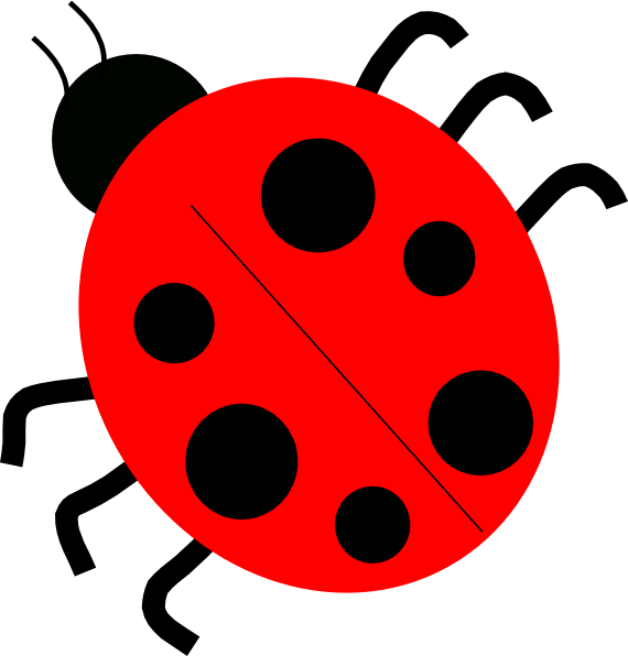 Ladybugs Clipart Red Ladybugs Clip Art At Clker Vector - Many Legs Does A Ladybug Have (570x596)