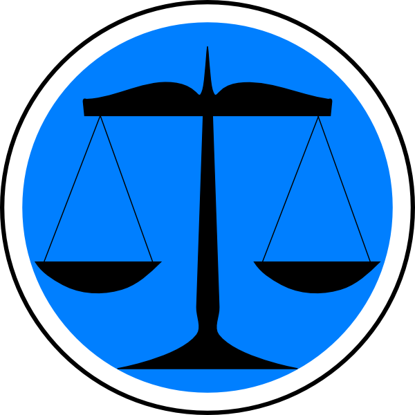 Criminal Law Cliparts - Scales Of Justice Clip Art (600x600)