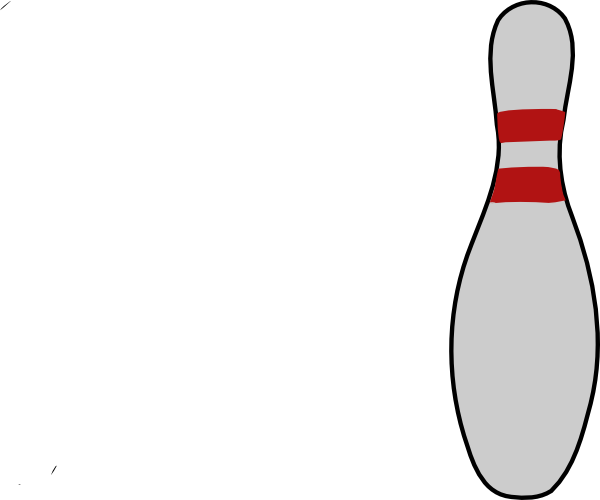 Bowling Pin 3 Clip Art - Bowling Pin Clip Art (600x500)