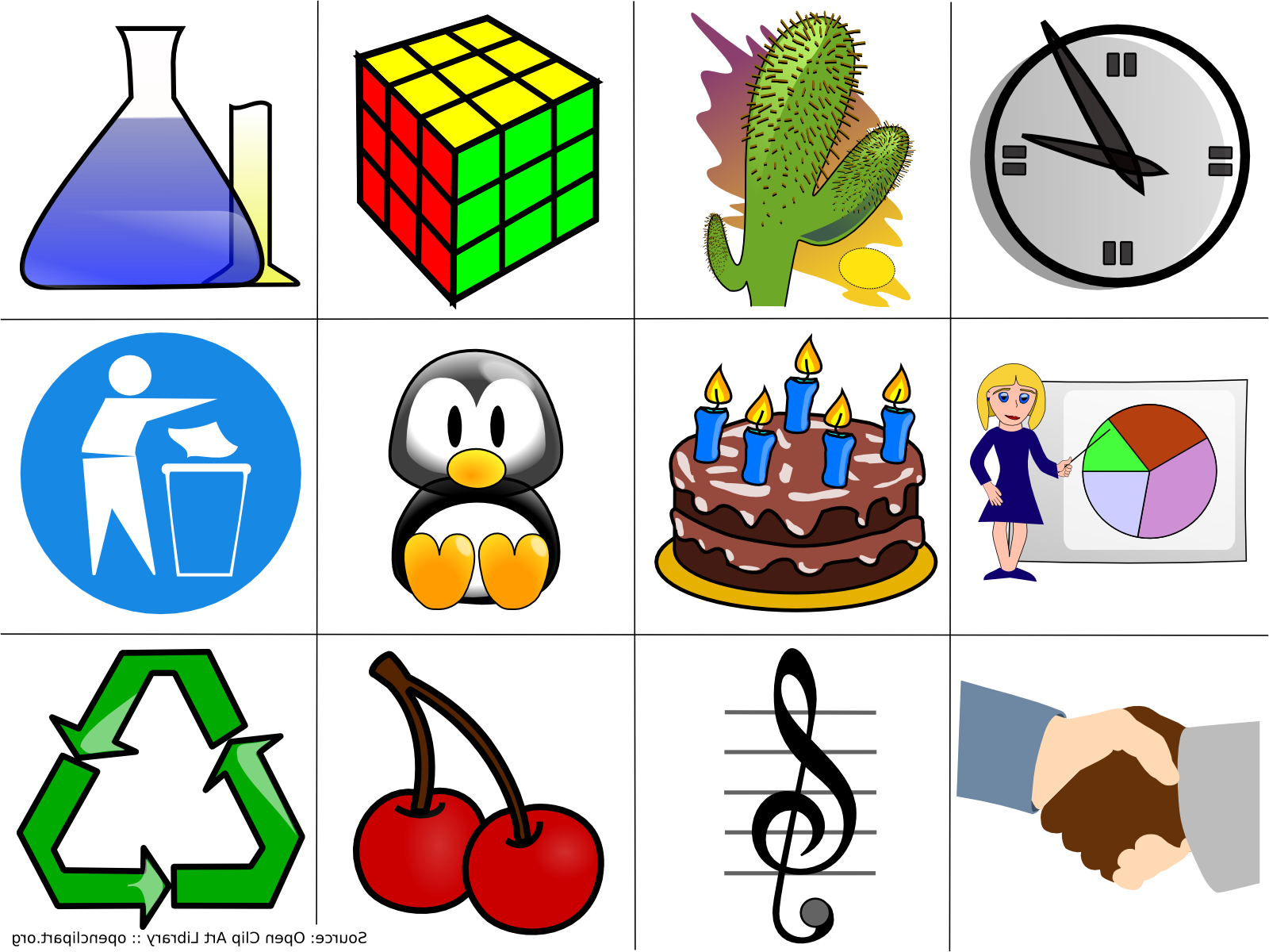 Library Clipart - Cartoon Penguin Necklace Circle Charm (1600x1200)