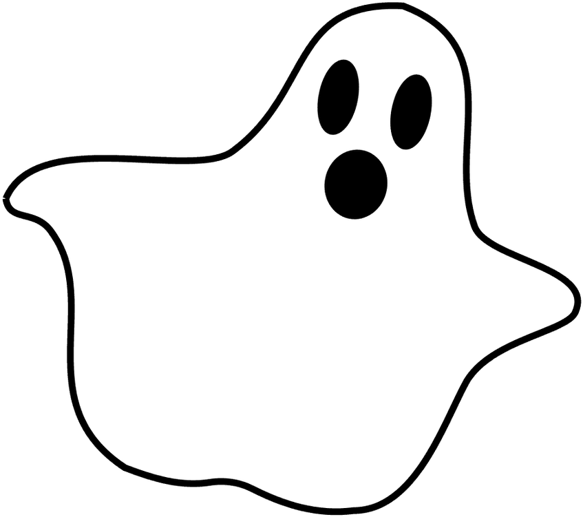 Clip Art Ghost Clipart Image - Ghost Clipart Black And White (900x776)