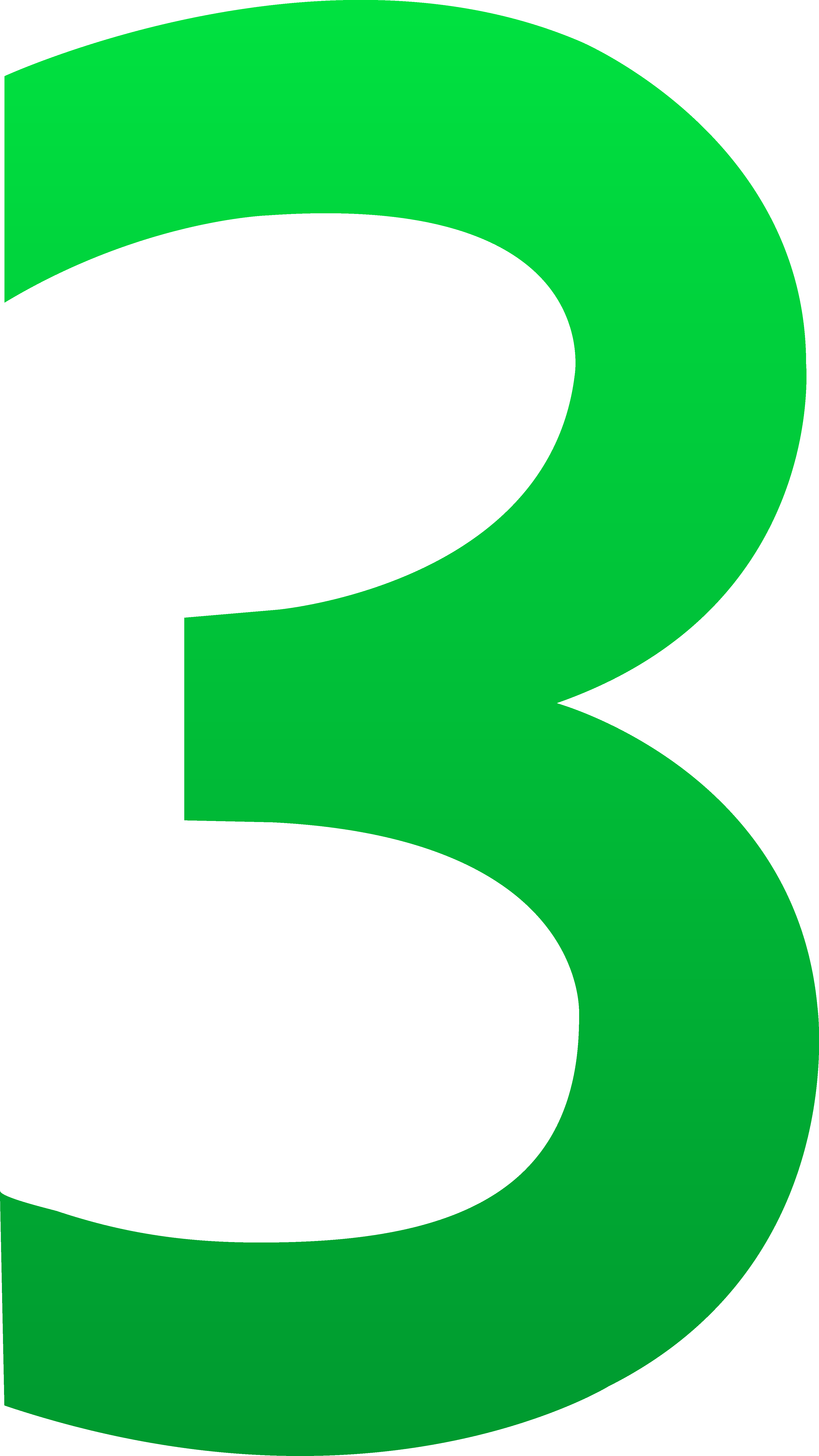 The Number Three - 3 Clipart (3858x6860)