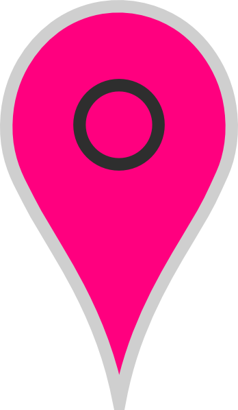 Google Map Pointer Pink Clip Art - Google Maps Icon Pink Png (348x598)