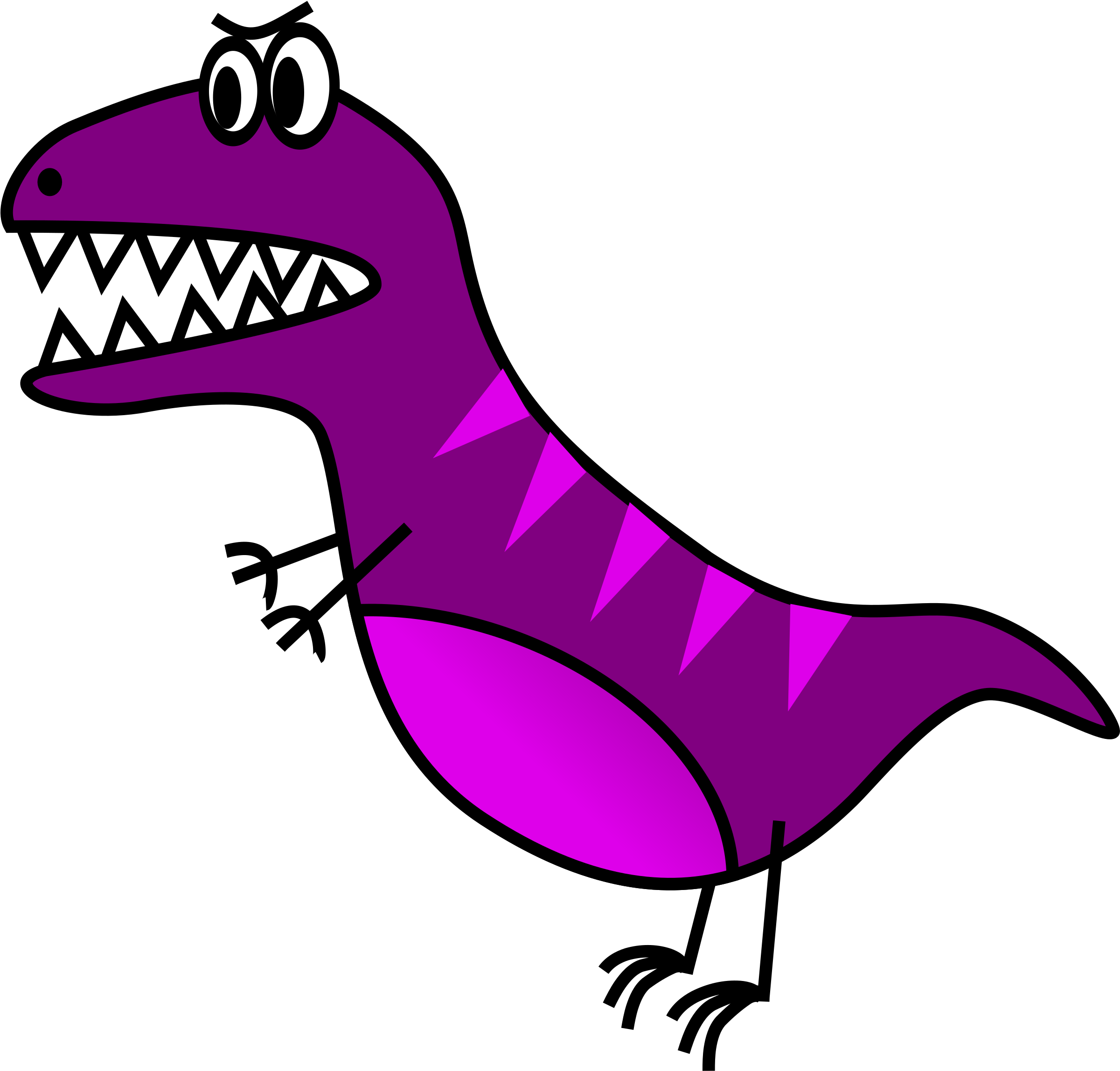More From My Site - Easy Cartoon T Rex (2400x2309)