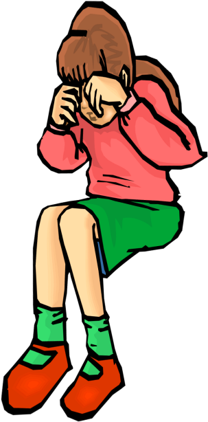 Crying Kid Clipart - Clipart Of Crying Girl (350x626)