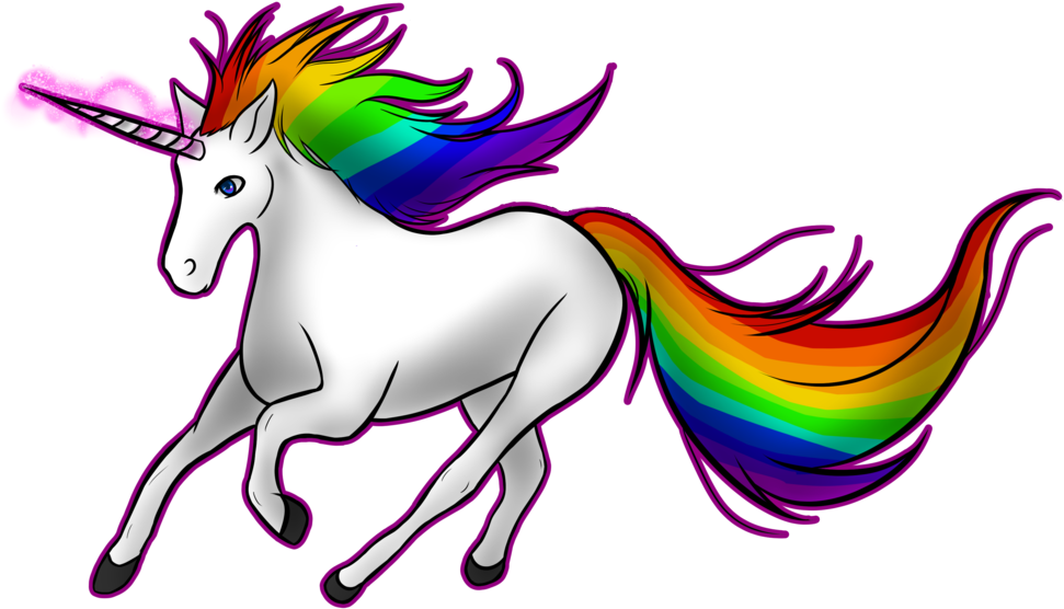 Pictures Of Unicorn Transparent Background - Rainbows And Unicorns Png (1024x609)