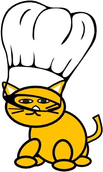 Cat With Hat Clip Art - Chef Hat Clip Art (600x387)