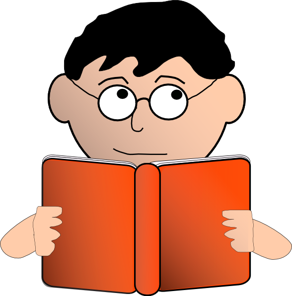 Student Studying Clipart Free Clip Art - Reading Clip Art (588x596)