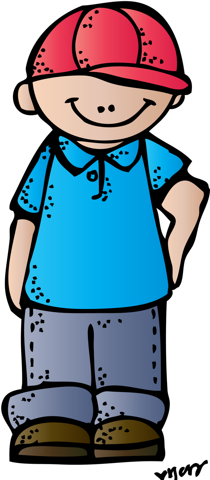 Melonheadz School Cliparts - Melonheadz Boy Clipart (705x1600)
