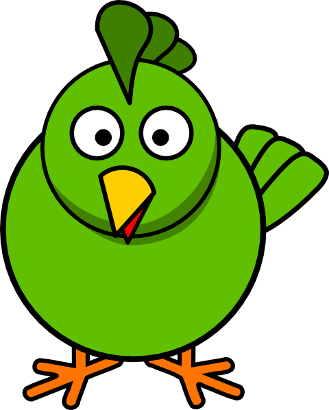 Green Chick Clip Art - Green Chicken Cartoon (480x598)