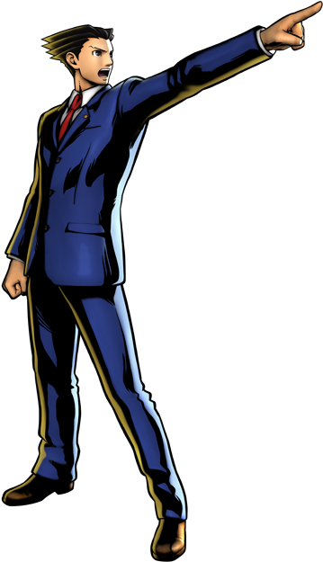 Ace Attorney Png Clipart - Ultimate Marvel Vs Capcom 3 (400x630)