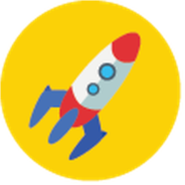 Yellow And Blue - Rocket Science Icon Transparent (484x399)