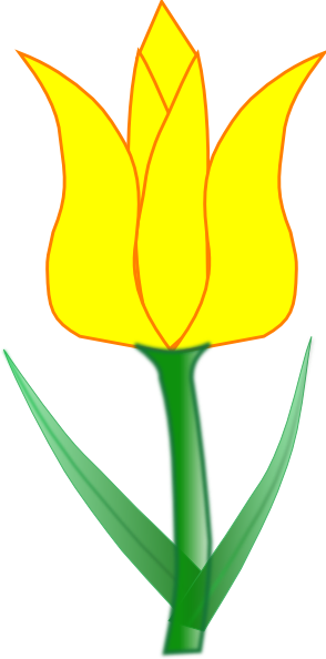 Tulip Clip Art At Vector Clip Art Free - Clipart Tulip (294x594)