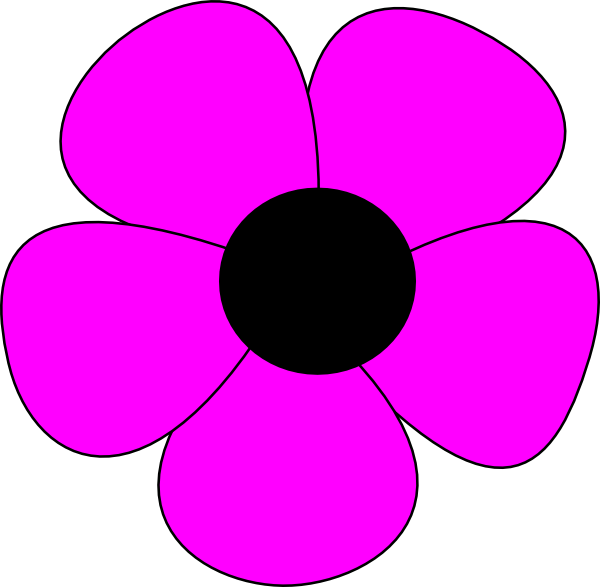 Flower Clipart Easy - Easy Flower Clipart (600x587)