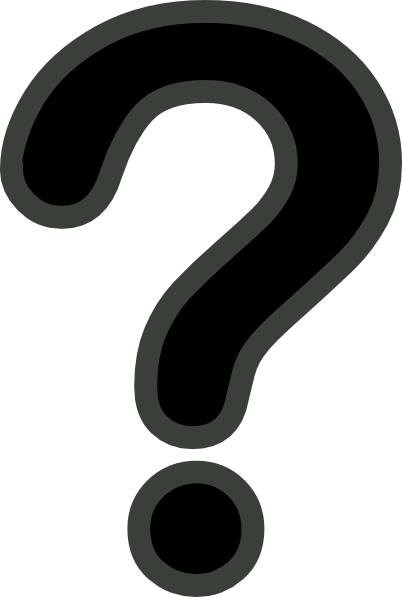 Black And Grey Question Mark Clip Art - Black Question Mark Vector (402x597)