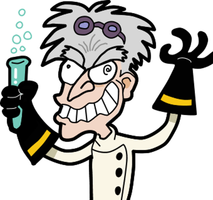 Mad Science Clipart Free - Scientist Transparent Background (680x640)