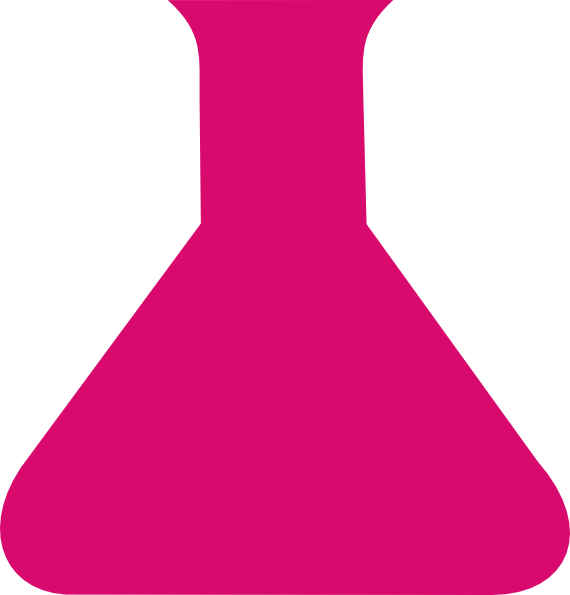 Pink Science Flask Clip Art At Clker - Pink Science Clipart Transparent (570x595)