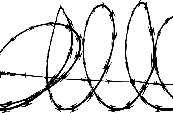 Barbed Wire Clipart (600x391)