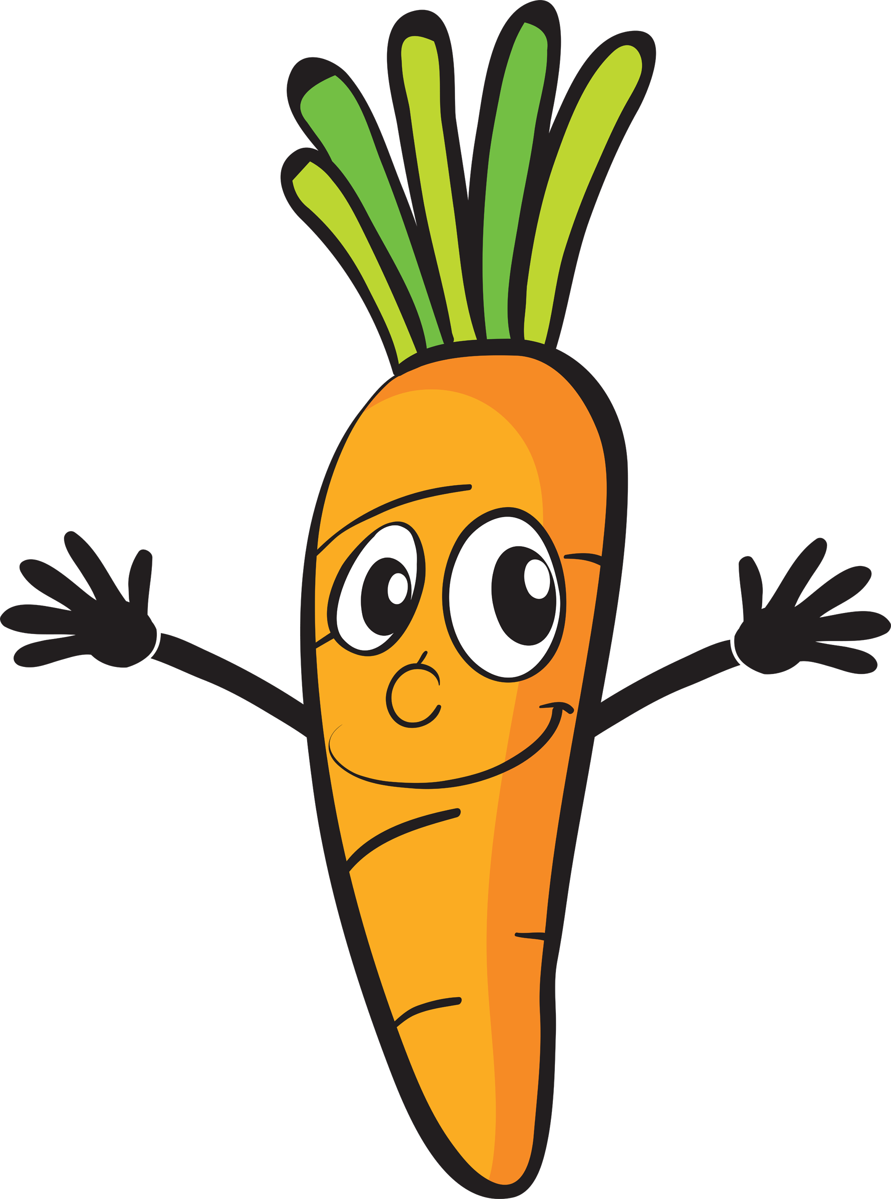 Carrot Cartoon Royalty-free Clip Art - Carrot Vector (1784x2400)