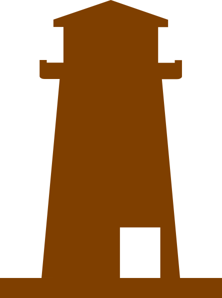 Brown Lighthouse Clip Art - Lighthouse Pictogram (444x596)