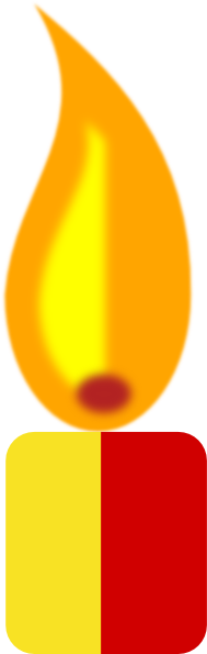 Candle Light Clipart - Flickering Candle Clip Art (402x595)