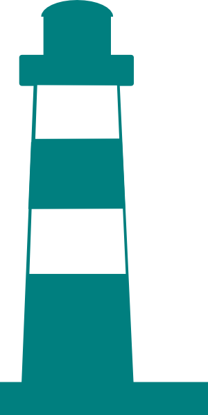 Green Lighthouse Clip Art - Blue Lighthouse Clipart Png (300x597)