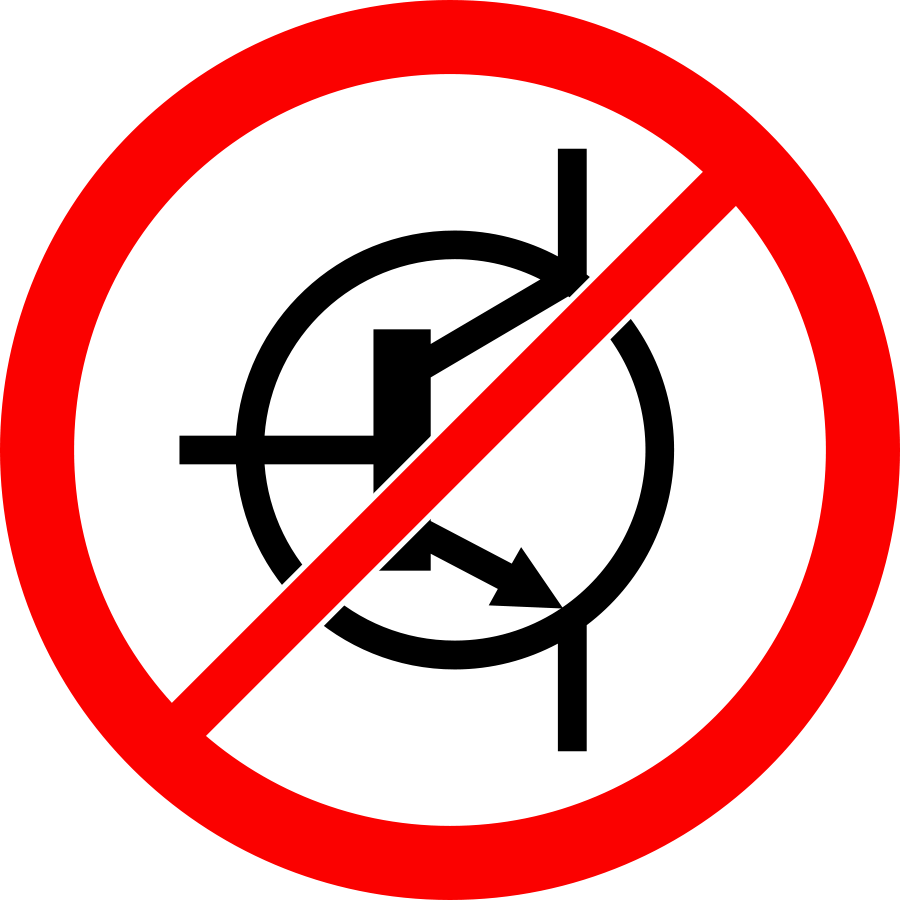 No Transistor Sign Clipart, Vector Clip Art Online, - Portrait Of A Man (900x900)
